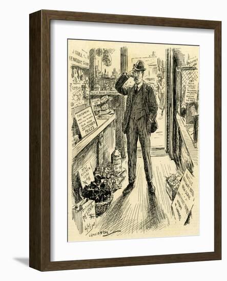 Cartoon on Rising Prices-L. Raven Hill-Framed Art Print