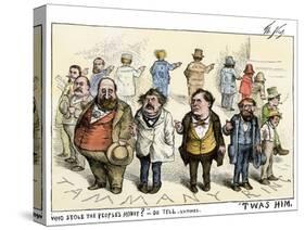 Cartoon on the Tammany Hall Financial Scandal (A Patronage Institution in Manhattan, New York that-null-Stretched Canvas