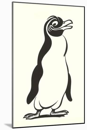 Cartoon Penguin-null-Mounted Art Print