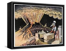 Cartoon: Philippines, 1899-null-Framed Stretched Canvas