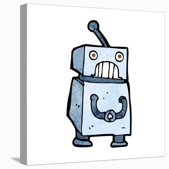 Cartoon Robot-lineartestpilot-Stretched Canvas