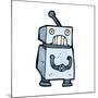 Cartoon Robot-lineartestpilot-Mounted Art Print