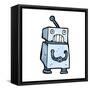 Cartoon Robot-lineartestpilot-Framed Stretched Canvas