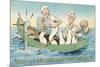 Cartoon, Sailors with Mermaid Picture-null-Mounted Premium Giclee Print