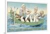 Cartoon, Sailors with Mermaid Picture-null-Framed Art Print