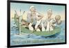 Cartoon, Sailors with Mermaid Picture-null-Framed Art Print