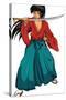 Cartoon Samurai-ayelet keshet-Stretched Canvas