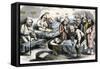 Cartoon Showing “The Dead, the Dying and the Estropies of Real Estate Credit in the Union Pacific H-null-Framed Stretched Canvas
