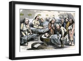 Cartoon Showing “The Dead, the Dying and the Estropies of Real Estate Credit in the Union Pacific H-null-Framed Giclee Print