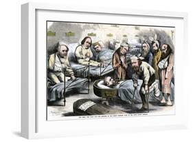Cartoon Showing “The Dead, the Dying and the Estropies of Real Estate Credit in the Union Pacific H-null-Framed Giclee Print
