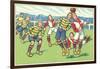 Cartoon Soccer Game-null-Framed Art Print