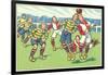 Cartoon Soccer Game-null-Framed Art Print