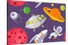 Cartoon Space Seamless Background-Milovelen-Stretched Canvas