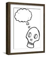 Cartoon Spooky Graffiti Style Skull-lineartestpilot-Framed Photographic Print