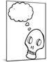 Cartoon Spooky Graffiti Style Skull-lineartestpilot-Mounted Photographic Print