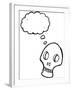Cartoon Spooky Graffiti Style Skull-lineartestpilot-Framed Photographic Print