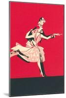 Cartoon Tango Dancers-null-Mounted Art Print