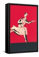 Cartoon Tango Dancers-null-Framed Stretched Canvas