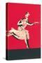 Cartoon Tango Dancers-null-Stretched Canvas