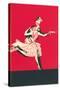 Cartoon Tango Dancers-null-Stretched Canvas