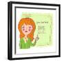 Cartoon Teacher-smilewithjul-Framed Art Print