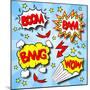 Cartoon Text Explosions-antimartina-Mounted Art Print