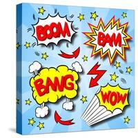 Cartoon Text Explosions-antimartina-Stretched Canvas
