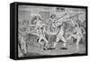 Cartoon: The Fight on the Floor of Congress Between Matthew Lyon and Roger Griswold, 1798-null-Framed Stretched Canvas