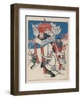 Cartoon: The Turk's Power in Europe is Shaken by His Balkan Neighbours-Alfred Schmidt-Framed Art Print