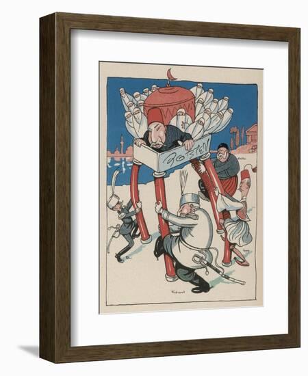 Cartoon: The Turk's Power in Europe is Shaken by His Balkan Neighbours-Alfred Schmidt-Framed Art Print