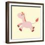 Cartoon Unicorn-Rizal Masyhuri-Framed Art Print