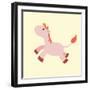 Cartoon Unicorn-Rizal Masyhuri-Framed Art Print
