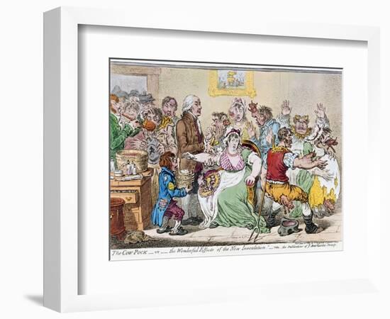 Cartoon: Vaccination, 1802-James Gillray-Framed Giclee Print