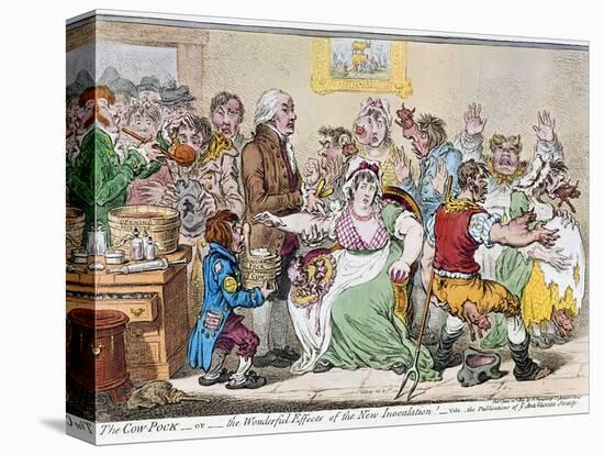 Cartoon: Vaccination, 1802-James Gillray-Stretched Canvas