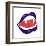 Cartoon Vampire Lips-lineartestpilot-Framed Art Print