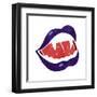 Cartoon Vampire Lips-lineartestpilot-Framed Art Print