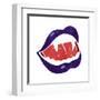 Cartoon Vampire Lips-lineartestpilot-Framed Art Print