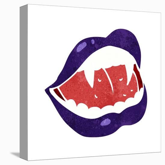 Cartoon Vampire Lips-lineartestpilot-Stretched Canvas