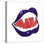 Cartoon Vampire Lips-lineartestpilot-Stretched Canvas