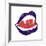 Cartoon Vampire Lips-lineartestpilot-Framed Art Print