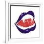 Cartoon Vampire Lips-lineartestpilot-Framed Art Print