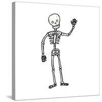 Cartoon Waving Skeleton-lineartestpilot-Stretched Canvas