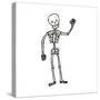 Cartoon Waving Skeleton-lineartestpilot-Stretched Canvas