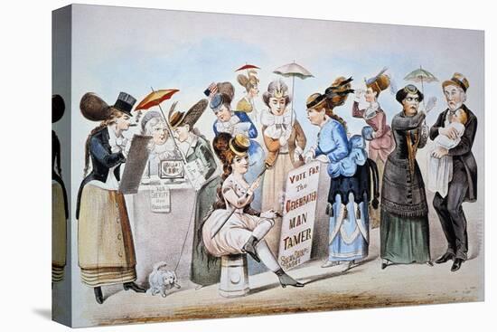 Cartoon: Women's Rights-Currier & Ives-Stretched Canvas