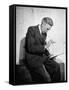 Cartoonist James Thurber Posing with His Work-Bob Landry-Framed Stretched Canvas