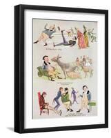 Cartoons of Mr. Pickwick from 'Holly Leaves'-Henry Harris-Framed Giclee Print