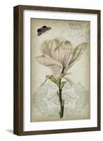 Cartouche & Floral I-Jennifer Goldberger-Framed Art Print