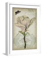 Cartouche & Floral I-Jennifer Goldberger-Framed Art Print