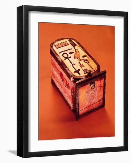 Cartouche-Shaped Box, from the Tomb of Tutankhamun, New Kingdom-Egyptian 18th Dynasty-Framed Giclee Print