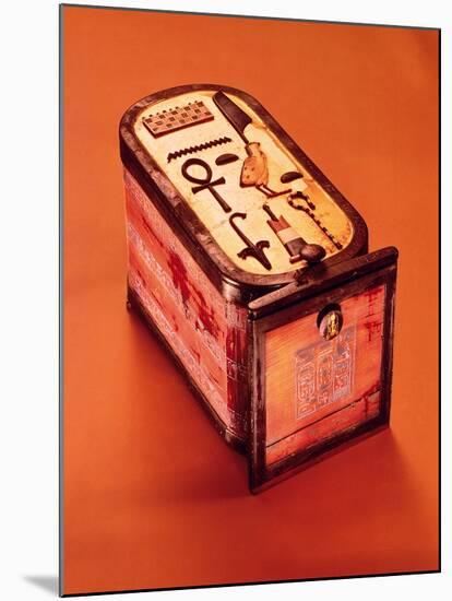 Cartouche-Shaped Box, from the Tomb of Tutankhamun, New Kingdom-Egyptian 18th Dynasty-Mounted Giclee Print